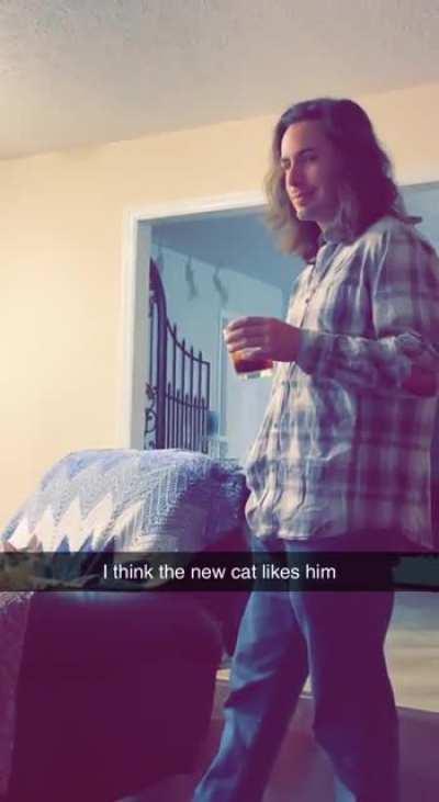 Our new boy, Noki, has quickly taken to my younger brother.