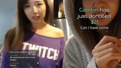 Janet not wearing a bra