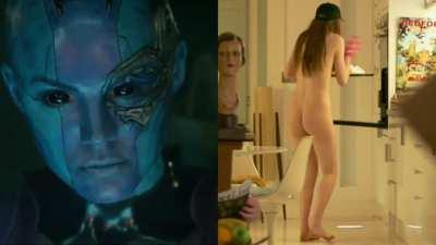 Karen Gillan - Supervillain Dressed vs Undressed