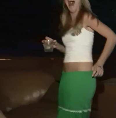 Skirted in a nightclub