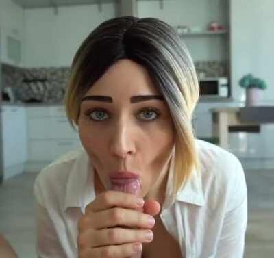 She swallowed the entire load