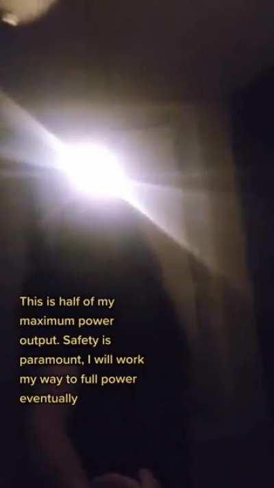 This guy turned his eye into a flashlight