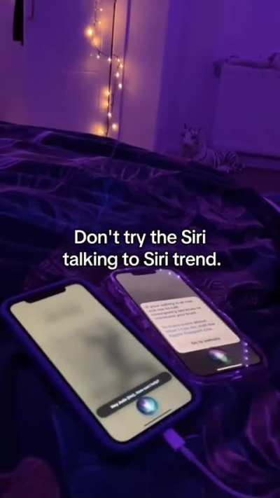 Don't try the Siri talking to Siri trend.