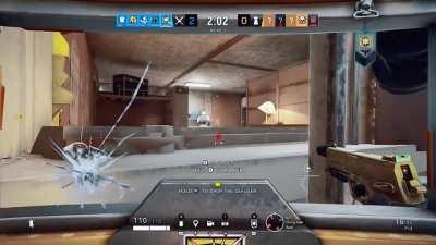 Apparently Monty's hipfire allows the bullet to go straight down