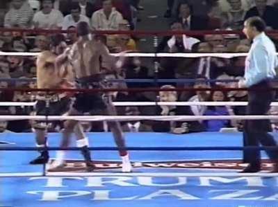 Roberto Duran vs Iran Barkley in slow motion