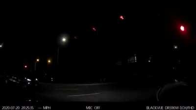 Making an illegal u-turn in the middle of the night