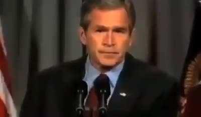 President George W. Bush announces end of Taliban
