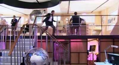 The Master lip-syncing and dancing to Scissor Sister's 