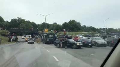 My city had an artist make a George Floyd memorial at Graffiti Bridge and someone threw brown paint all over it, everyone proceeded to paint the ENTIRE bridge black and repaint an even bigger piece.