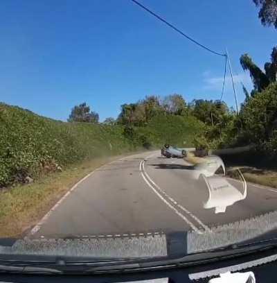 Cutting a curve with zero visibility.