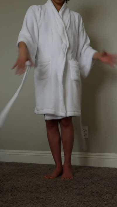 Drying off from the shower. Can you make me wet again?