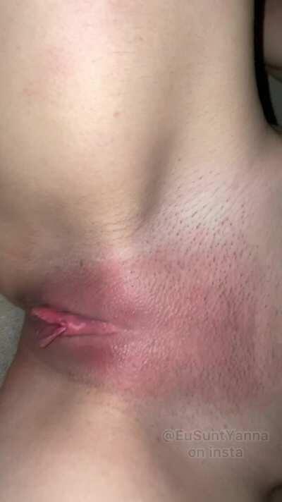 Cheating with 2 of my co-workers. This is how I ended up 🥵 I love cleanups btw 😏 Noticed my red pussy ?