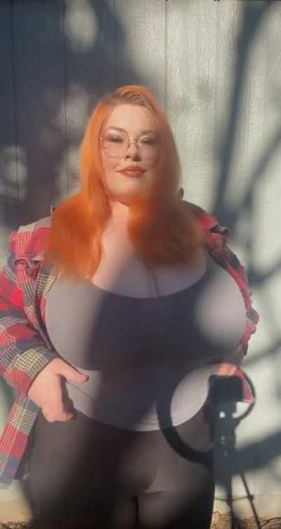 Big breasts ready for breastfeeding