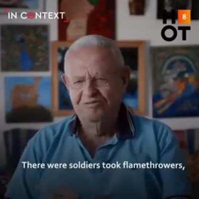 Guy casually taking about slaughtering, raping and burning people alive.