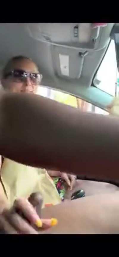 Sucked and jacked in the drive-thru