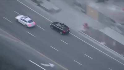 You can't outrun a helicopter camera operator, mate.