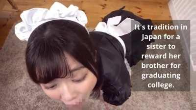 Japanese sister gives her graduating brother a gift