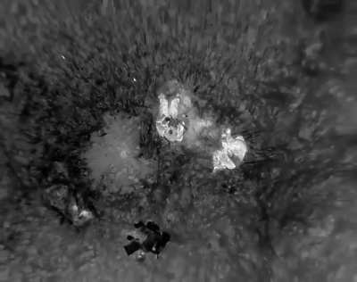  A russian gets hit with a grenade in the head and does not react at all.