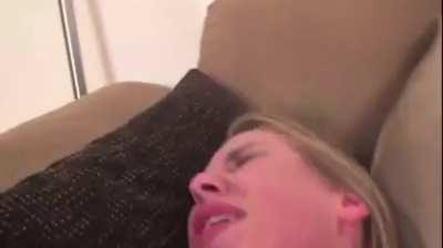 Slut gets slapped around good while having her ass used