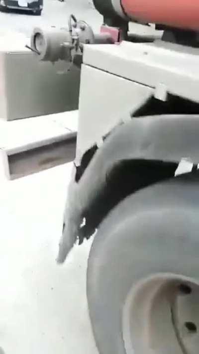 The tyres of this fuel truck in Venezuela