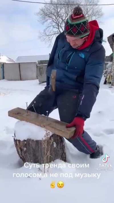 To look like ur beating nails in with a glizzy