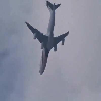 Rotating the camera while the plane flies relatively straight