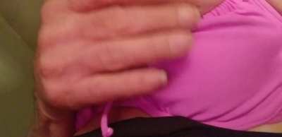 A Pink top bikini for my cute little tities👀 Amateur GIF by isuckdick2