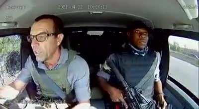 Dodging a cash-in-transit robbery.