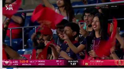 Mukul goes for 39 off 28, dismissed by Rasikh Salam.