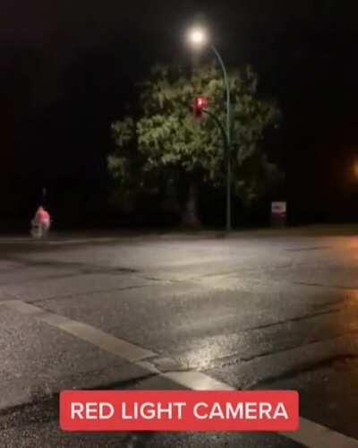 Setting off red light cameras... with a shopping cart?