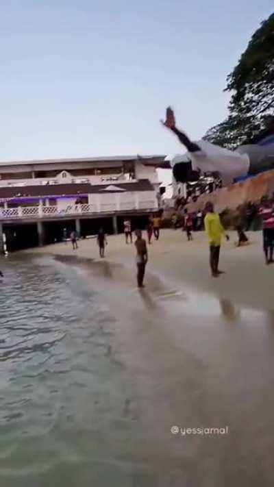 Underestimating the distance between you and the water