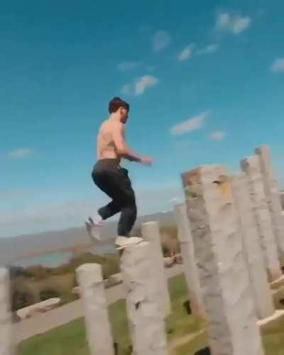 He jumps, my heart skips