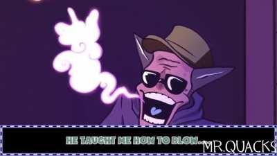 He taught me how to blow