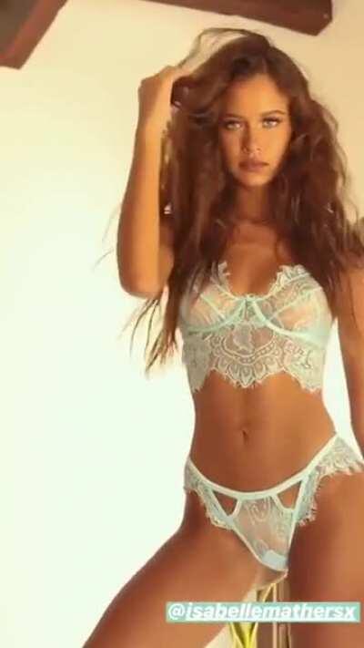 She excels at see through lingerie