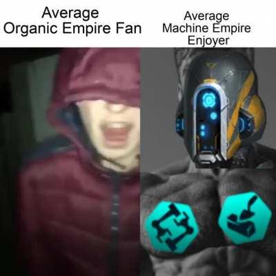 Organic Empire players Vs. Machine Empire players