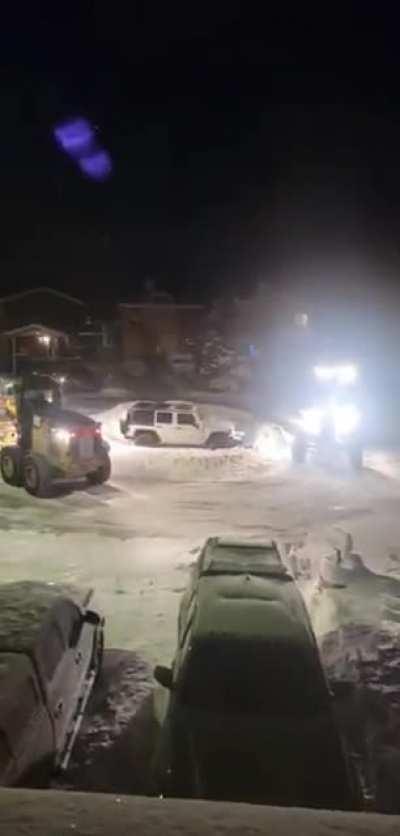 I think the snowplows are mad at him