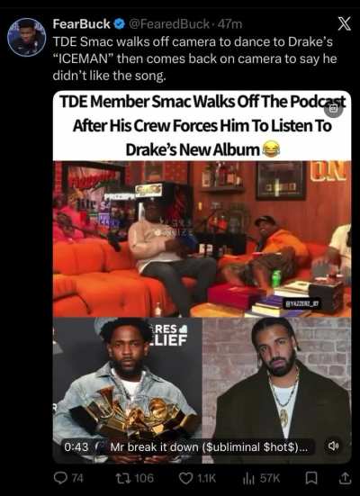 Viral again 👀 these big pages watching BOF & Apollo lookin for narratives to spin against TDE