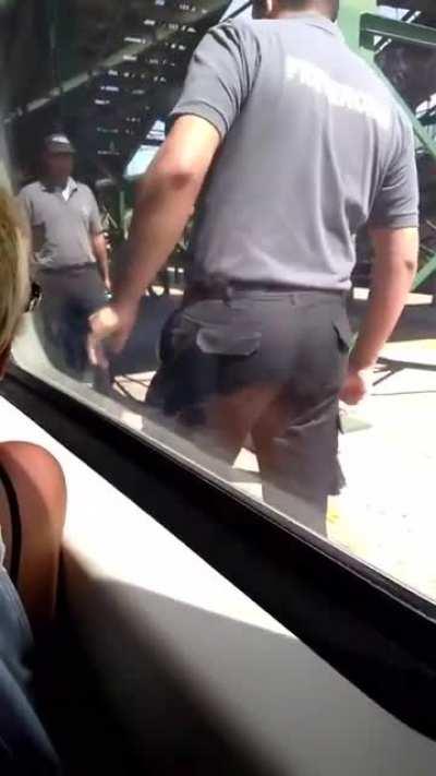 Guy underestimates security guard