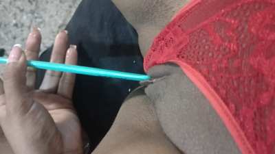 uff it's so delicious to feel my brush inside me 