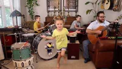 Burning down the house.