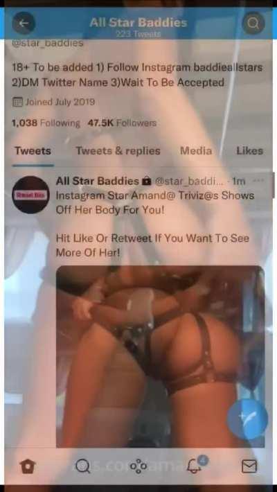 Instagram Star Amand@ Triviz@s Shows Off Her Nude Body For You! Twitter:@star_baddies