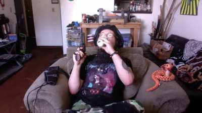 Fantasizing about shooting transgendered people while holding a toy gun, Keep on rockin' son!