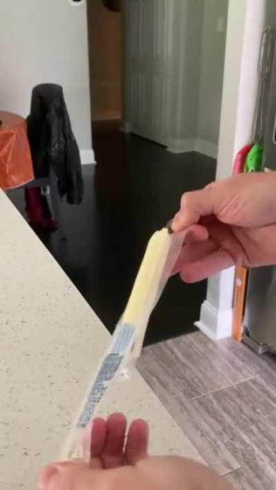 Opening a cheese stick within a 5 mile radius of the house.