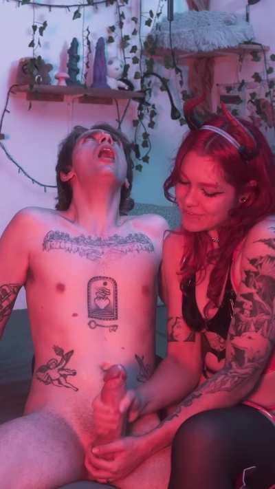 She made him make a mess