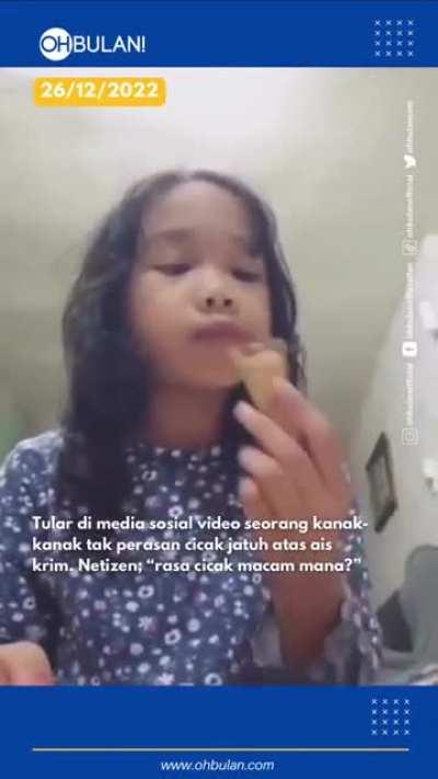 Hahaha trauma dah adik ni nak makan aiskrim