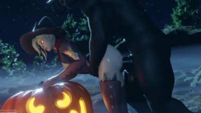 *Warning Beastality* Mercy fucked by Horseman (Sound Update) (Rekin3D) [Overwatch]