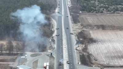 Russian Column Ambushed (Re-uploaded to remove music and deceptive edits)