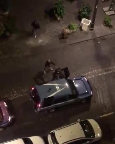 Naples, Italy, crowd rioting after the beginning of the newly imposed curfew from 11pm to 5am following a spike in the number of Covid-19 cases.