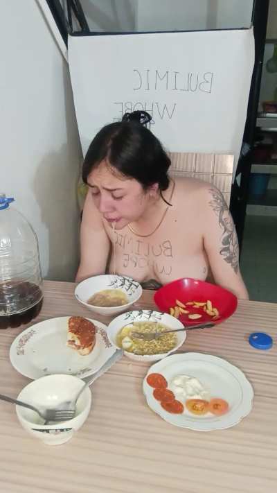 sick from so much food and vomited everything!