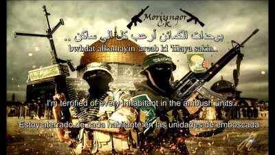 A song hit the son of Qassam (sub espa&ntilde;ol/ english/ transliteration/ arabic)